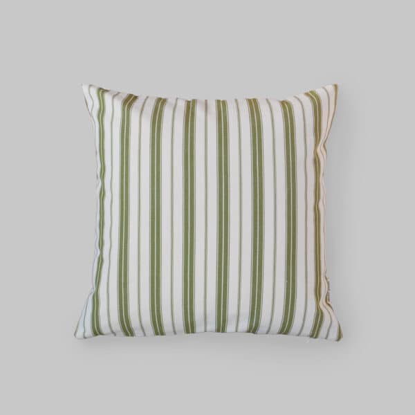 Housse de coussin Marie - rayures vert olive