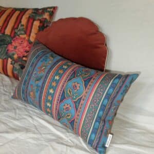 housse de coussin Marie 30x50cm - lin motifs indiens