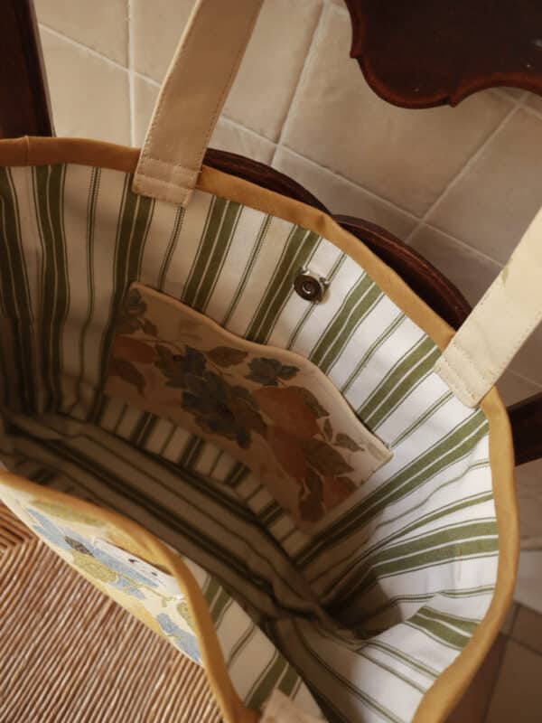 Sac cabas artisanal Carmen - fleurs et citrons – Image 2
