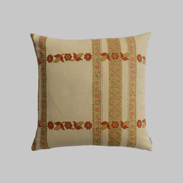 housse de coussin frises fleurs funda de cojin flores y frisas