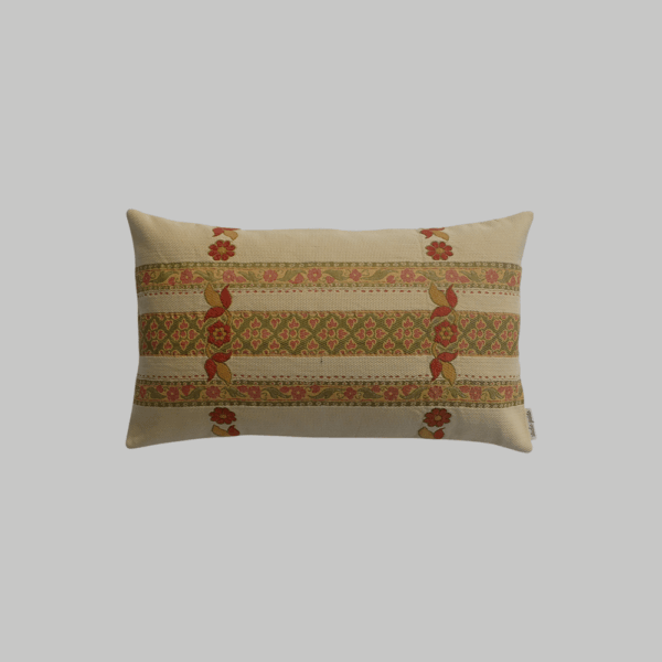funda de cojin cenefas florales housse de coussin frises fleurs