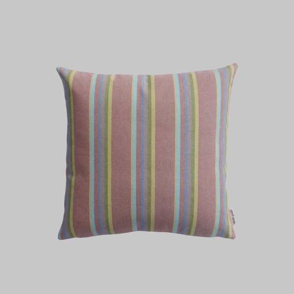 housse de coussin toile rayures roses 40 funda de cojin tela rayas rosas